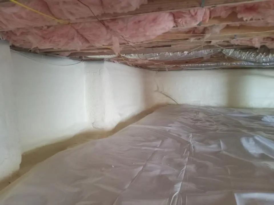 Crawl space encapsulation with closed-cell spray foam for Roof Maintenance in Forestville